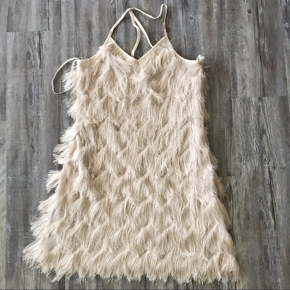 NWT Joa fringy mini dress